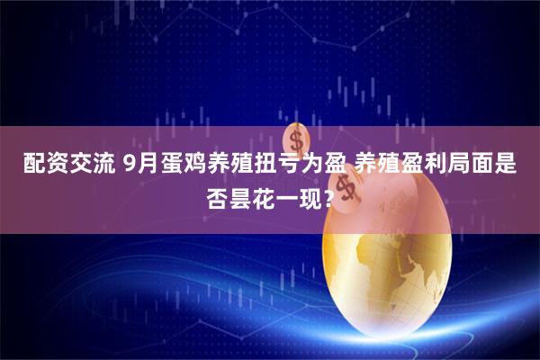 配资交流 9月蛋鸡养殖扭亏为盈 养殖盈利局面是否昙花一现？